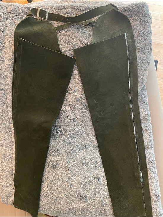 Barnstable Other - Barnstable Child's Hunter Green Split Leather Schooling Chaps Unisex